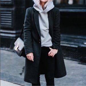 Aritzia Stedman Coat Charcoal Version 1